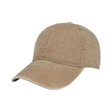 Imagem de Boné Unissex Ajustável Estilo Dad Hat 100% Algodão Jeans Lavado  Boné 