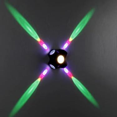 Imagem de Luminária de parede em formato de coruja com sensor de movimento, sem fio e a bateria, para uso interno, sem necessidade de conexão à energia. Luz noturna RGB com LED, em formato de animal,