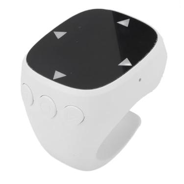 Imagem de Yunir Anel de Rolagem TikTok, Controle Remoto Bluetooth, Enquanto Cozinha, Faz Ioga ou Corre, Captura Todos Os Vídeos Virais Sem Tocar na Tela, Alcance de até 32,8 Pés (Branca)