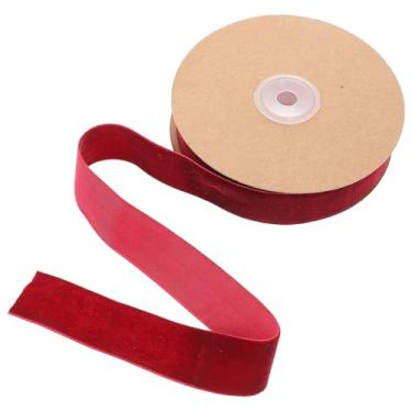 Imagem de TOVINANNA 2. Fita de veludo de 5 cm, ornamentos de faixa de fita de veludo de Natal para presente de embrulho de flores, artesanato faça você mesmo, decoração de guirlanda de férias, 2,5 cm de largura