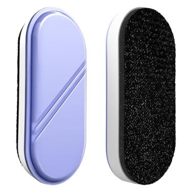 Imagem de FUNISKETCH Borracha apagável a seco, borrachas magnéticas para quadro branco - pacote com 2, borracha de vidro para quadro branco para escritório e material escolar (roxo)