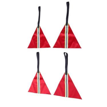 Imagem de Hyuduo Segurança Bandeira do Reboque Vermelho Sinal de Aviso Reflexivo Oxford Fabric High Visibility Com Listras Reflexivas Configuração Fácil para o Barco de Bicicleta de Caiaque