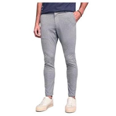 Imagem de Calça Masculina Alfaiataria Lado Avesso Cinza Mescla LH1967-Masculino