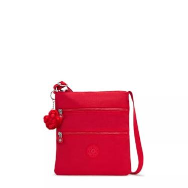 Imagem de Kipling Mini bolsa tiracolo feminina Keiko, bolsa leve ajustável, alça de ombro durável, Vermelho Rouge, Mini