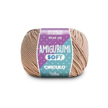Imagem de Fio Amigurumi Soft Círculo 150m Acrílico Algodão Macio Crochê Tricô Artesanato Versátil (7062 - AMENDOIM)
