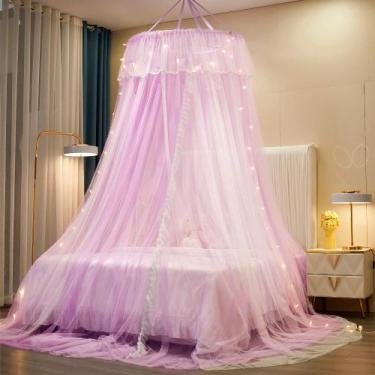 Imagem de Dosel para Cama VETHIN Princesa con Luces LED Morado