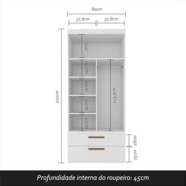 Imagem de Modulado Infantil Joy Com Cômoda 5 Gavetas Branco/freijó - M.a Branco/freijó