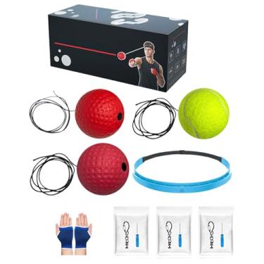 Imagem de Bola de pancada com faixa de cabeça | Punching Reaction Fitness, bola de boxe com faixa de silicone - para entusiastas de esportes, homens, mulheres, iniciantes, adolescentes, sala de estar, viagem