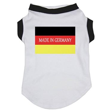 Imagem de Petitebella Camiseta de algodão branca com a bandeira nacional da Alemanha (GG, branca)