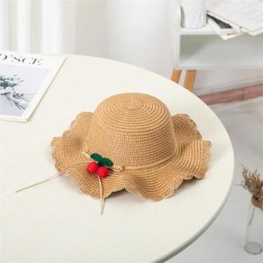 Imagem de Chapéu de Sol de Palha com Proteção UV para Meninos e Meninas - Inclui