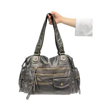 Imagem de Bolsa Transversal De Couro Vintage De Grande Capacidade Para Mulheres,