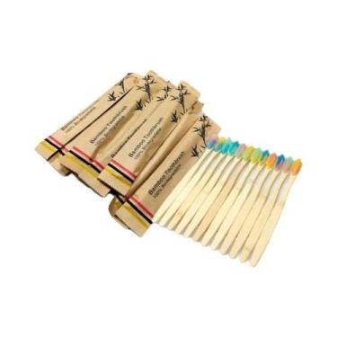 Imagem de Escovas De Dente De Bambu Com Cerdas Macias Para Adultos, Ecológicas, 