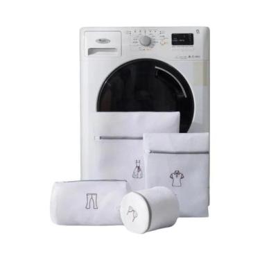 Imagem de Saco De Lavagem Dobrável De Poliéster Com Bordado Fofo Para Máquinas D
