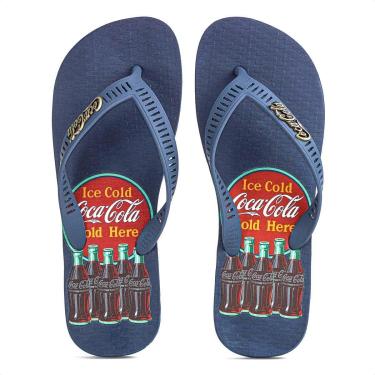 Imagem de Chinelo Coca Cola Bottle Circle Azul Marinho - Masculino-Masculino