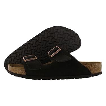 Imagem de Birkenstock Sandália masculina de camurça macia Arizona, marrom-mocha, 10 Women/8 Men