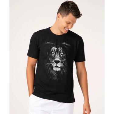 Imagem de Camiseta Malha Unissex Menegoti 100% Algodao, Preto, M