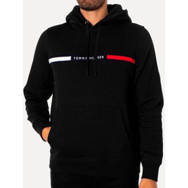 Imagem de Moletom Tommy Hilfiger Masculino Chest Insert Hoodie Preta-Masculino