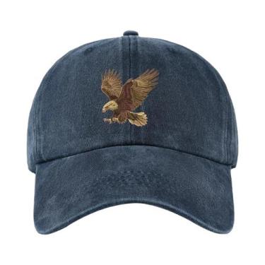 Imagem de Boné De Beisebol Unissex Ajustável Com Estampa De Águia Para Caminhada