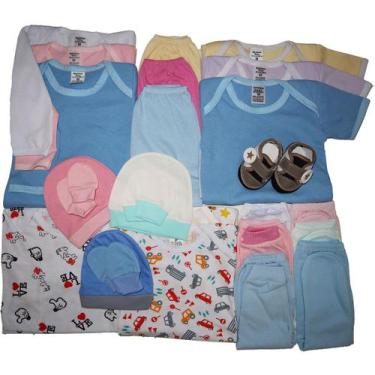 Imagem de Roupa Bebê Body Mijão Kit C/25 Peças Com Sapatinho Atacado - Tanran Ba