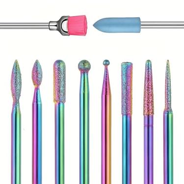 Imagem de Conjunto de 10 peças de brocas de unhas profissionais de carboneto Efile para removedor de cutículas, unhas de gel acrílico, salão doméstico, kit de cuidados com as unhas (04)