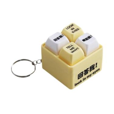 Imagem de MERIGLARE Teclado antiestresse portátil criativo com botões de clique em miniatura, compacto e com luz, brinquedo para aliviar a tensão, ideal para adultos,