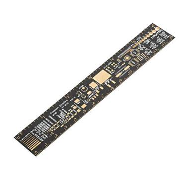 Imagem de Régua de placa de circuito impresso Régua de medição PCB Régua de engenharia multifuncional para engenheiros eletrônicos Prova de desgaste de alta dureza 15 cm 6 polegadas