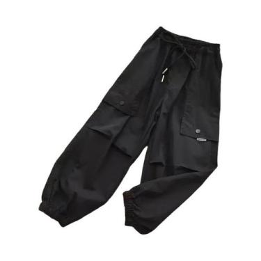 Imagem de Calças Cargo Respiráveis Para Crianças Primavera Verão Com Elástico No