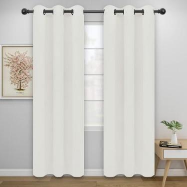 Imagem de Cortinas Easy-Going, com isolamento térmico, marfim, 106x213 cm, 2 pai