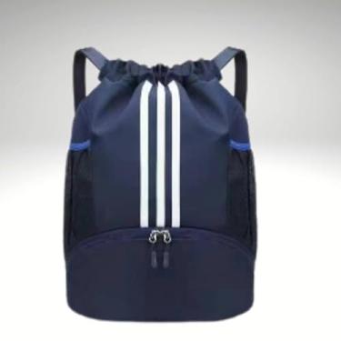 Imagem de Bolsa Mochila Saco Multifuncional Academia Impermeável Resistente de Esportiivo(Azul)