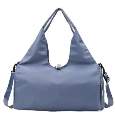 Imagem de Bolsa de ginástica para ioga, bolsa de ginástica feminina,Bolsa grande resistente à água | Bolsa de ombro leve com compartimento para sapatos e suporte para tapete de ioga para mulheres e meninas
