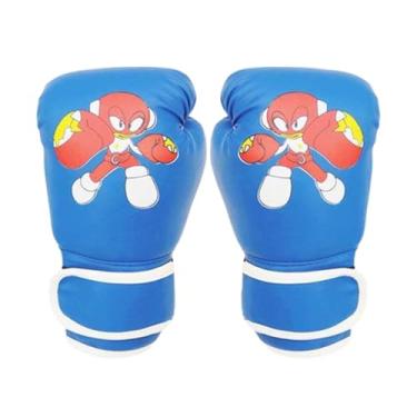 Imagem de Luvas de boxe para crianças de 3 a 8 anos, luvas de boxe para crianças de 3 a 8 anos, luva de boxe azul, luva de boxe (menino choque)