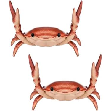 Imagem de 2 peças de porta-canetas criativas de caranguejo para levantamento de peso, suporte de armazenamento de canetas, decoração de mesa de escritório, porta-lápis, suportes e dispensadores, acessórios de