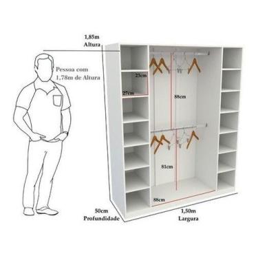 Imagem de Armário Colmeia Cabideiro Livia M4 Closet Loja Roupa Mdp - VETORIAL MÓ