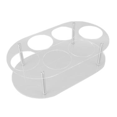 Imagem de Asixxsix Organizador de Garrafas de Água,Suporte para Garrafas de Água com 6 Compartimentos,Fácil de Instalar,Suporte para Copos para Família ou Amigos, Deslizante para Copos (Transparente)