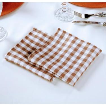 Imagem de Um conjunto de 6 guardanapos xadrez é perfeito para arrumar a mesa(avela xadrez,6)