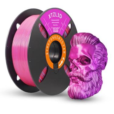 Imagem de XTZL3D Filamento de impressora 3D PLA+ de alta velocidade, coextrusão dicromática de 1,75 mm de diâmetro com precisão de +/- 0,02 mm, carretel reutilizável compatível com BambuAMS e a maioria das