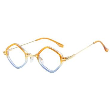 Imagem de Óculos de Sol Punk com Armação Pequena, em Metal, para Homens e Mulheres, Ideais para Esportes ao Ar Livre, Corrida e Ciclismo, nas Cores Laranja, Azul e Transparente.