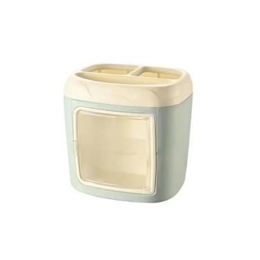 Imagem de Porta Lápis Ursinho Caneta Organizador de Mesa Decoração Caixinha Multiuso (Azul Escuro)