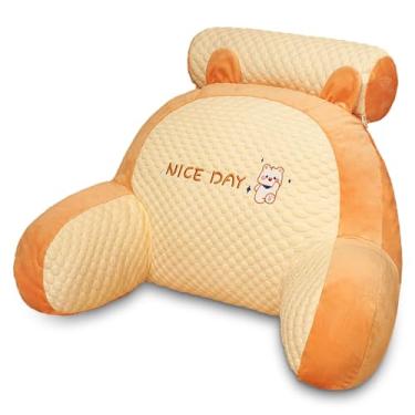 Imagem de Almofada para sentar almofada de leitura Aoresac com apoios de braços/grande encosto adulto com braços/suporte para as costas para sentar na cama com capa lavável (travesseiro sentado)