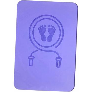 Imagem de Tapete de pular corda, tapete de treino, versátil, dupla face, antiderrapante, para academia em casa, retangular, com absorção de impacto