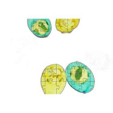 Imagem de 4 Quebra-Cabeças Decorativos Comida De Bar De 60 Peças