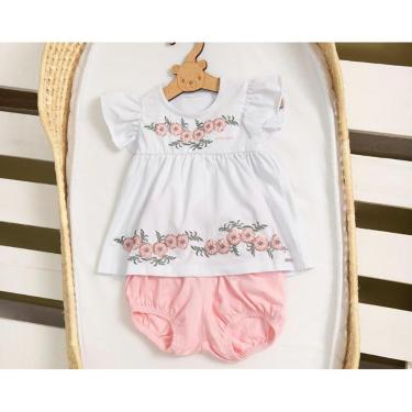 Imagem de Conjunto Blusa Shorts Bebê Menina Estampado Verão Lessa 9080-Feminino