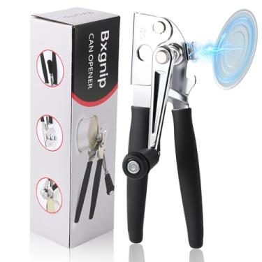 Imagem de Bxgnip Abridor de latas comercial com ímã, abridor de lata manual resistente com alças extralongas confortáveis, design ergonômico, grande, portátil, pode abrir facilmente para latas grandes, abridor