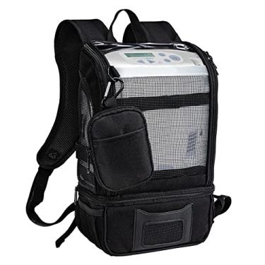 Imagem de Mochila de concentradores de oxigênio portátil compatível com Inogen One G3 e Inogen One G5, bolsa de transporte leve para máquina de oxigênio (preto)