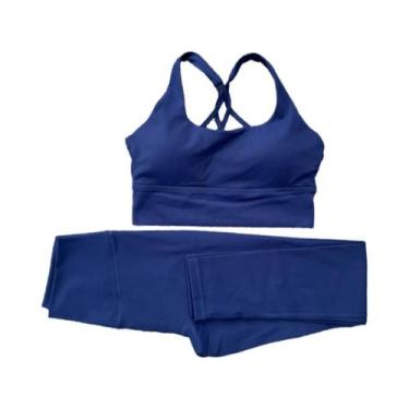 Imagem de Conjunto De Ginástica E Yoga Feminino Em Cor Sólida, Top Esportivo Com