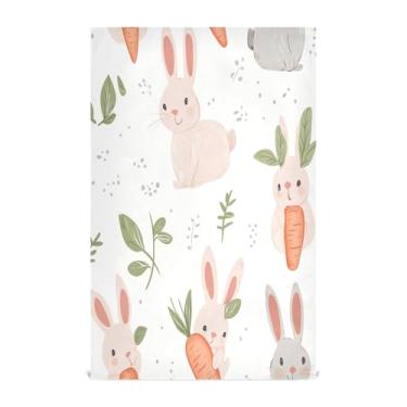 Imagem de xigua Conjunto de 1 panos de prato de cozinha Cute Rabbits, macios e altamente absorventes de secagem rápida para limpeza de pratos e limpeza manual, 71 x 45 cm