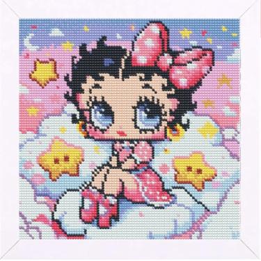 Imagem de eimivrc Kits de arte de diamante para adultos, kits de arte de diamante de desenho animado para crianças, kits de pintura de diamante de broca completa DIY para adultos arte de pedras e artesanato