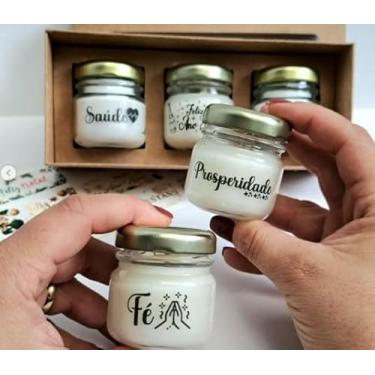Imagem de Kit com 10 Mini Velas Aromáticas em Pote de Vidro com Tampa Dourada, Lembrancinhas para Eventos e Casamentos (sem adesivo) (Oceano)