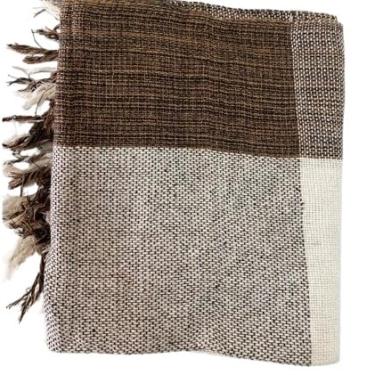 Imagem de Manta Para Sofá Luxo Gigante 2,10x1,20 Tipo Capa De Sofá Protetora(Marrom xadrez)