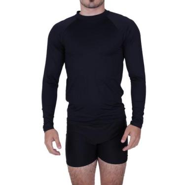 Imagem de Camisa Térmica Segunda Pele Blusa Proteção Solar UV 50+ Academia Mascu